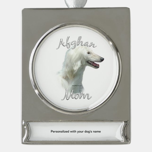 Adorno Con Rótulo Plateado Mamá afgana 2 (Anverso)