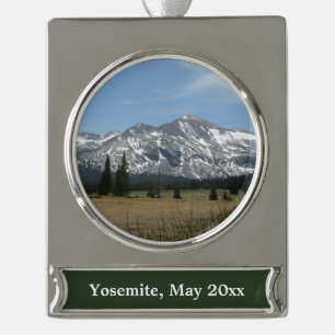Adorno Con Rótulo Plateado Montañas Sierra Nevada I desde Yosemite