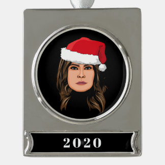 Adorno Con Rótulo Plateado NAVIDADES de MELANIA TRUMP