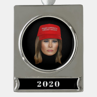 Adorno Con Rótulo Plateado Navidades de Melania Trump MAGA