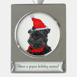 Adorno Con Rótulo Plateado Navidades personalizados de Affepinscher