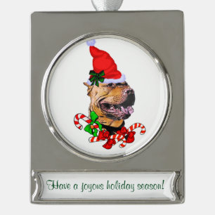 Adorno Con Rótulo Plateado Navidades personalizados de Pit Bull