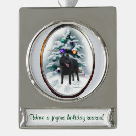 Adorno Con Rótulo Plateado Navidades personalizados de Schipperke