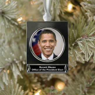 Adorno Con Rótulo Plateado Oficina del Presidente Electo Barack Obama