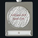 Adorno Con Rótulo Plateado Ornamento de banner<br><div class="desc">diseño</div>