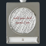 Adorno Con Rótulo Plateado Ornamento de banner<br><div class="desc">diseño</div>