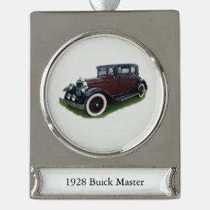 Adorno Con Rótulo Plateado Ornamento de banner Buick Master de 1928