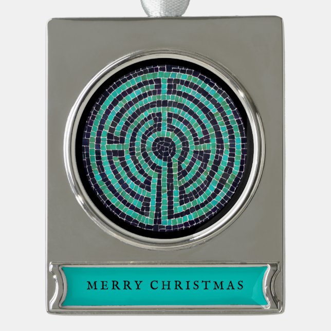 Adorno Con Rótulo Plateado Ornamento de banner de LABYRINTH III (Anverso)