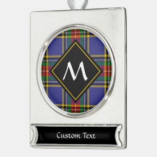 Adorno Con Rótulo Plateado Ornamento de banner plateado de Clan MacBeth Tarta