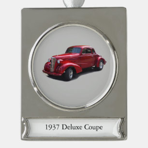 Adorno Con Rótulo Plateado Ornamento de la pancarta Deluxe Coupe de 1937