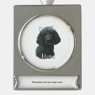 Adorno Con Rótulo Plateado Poodle (negro) Mamá 2