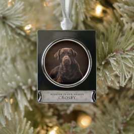 Adorno Con Rótulo Plateado Recuerdo de la pérdida de una mascota amada para s
