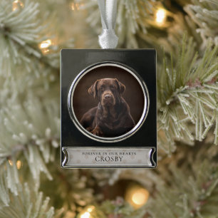 Adorno Con Rótulo Plateado Recuerdo de la pérdida de una mascota amada para s