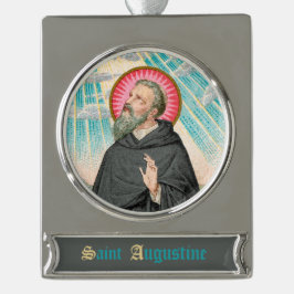 Adorno Con Rótulo Plateado San Agustín de Hippo (SAU 047; detalle)