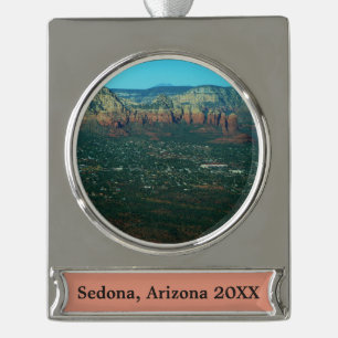 Adorno Con Rótulo Plateado Sedona y Coffee Pot Rock desde arriba