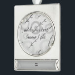 Adorno Con Rótulo Plateado simple mínimo añadir su nombre boda de dama de hon<br><div class="desc">diseño</div>