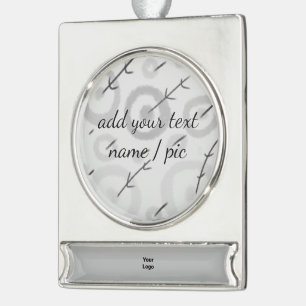 Adorno Con Rótulo Plateado simple mínimo añadir su nombre boda de dama de hon