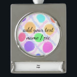 Adorno Con Rótulo Plateado simple mínimo añadir su nombre boda de dama de hon<br><div class="desc">diseño</div>