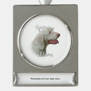 Adorno Con Rótulo Plateado Spinone Italiano Mom 2
