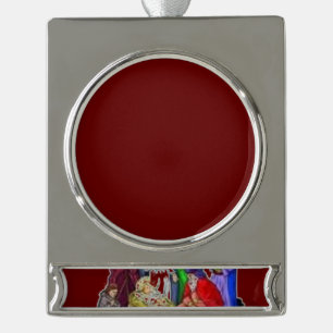 ADORNO CON RÓTULO PLATEADO STERLING PERSONALIZADO DE PLATA ORNAMENT KEEPSAKE