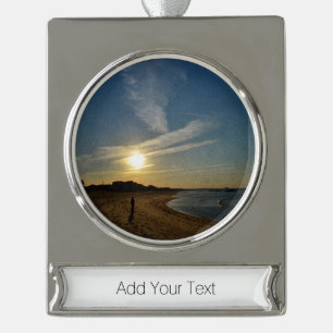 Adorno Con Rótulo Plateado Sunset texturizado por Shirley Taylor