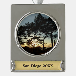 Adorno Con Rótulo Plateado Torrey Pine Sunset II California