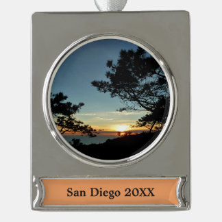 Adorno Con Rótulo Plateado Torrey Pine Sunset III California