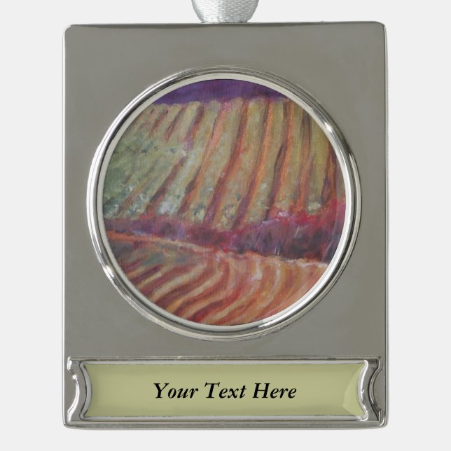 Adorno Con Rótulo Plateado Vino de Sonoma Vineyards (Anverso)