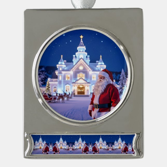 Adorno Con Rótulo Plateado „Weihnachtliche Harmonie“ (Anverso)