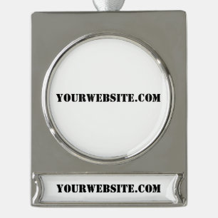 Adorno Con Rótulo Plateado YourWebSite.com