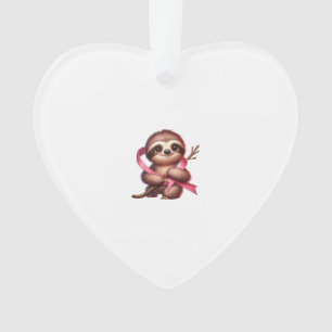 Adorno Concientización sobre el Cáncer de Mama Sloth Lind