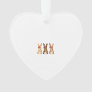 Adorno Conejo Leopardo de Pascua Feliz Bow Coquette Mujer