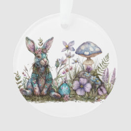 Adorno Conejo místico con hongos