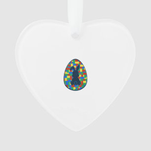 Adorno Conejos de Pascua de ladrillos de construcción niñ