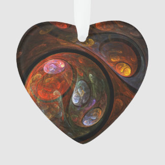 Adorno Conexión fluida Resumen de arte Corazón acrílico