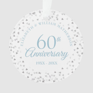 Adorno Confeti de Corazones del 60 Aniversario