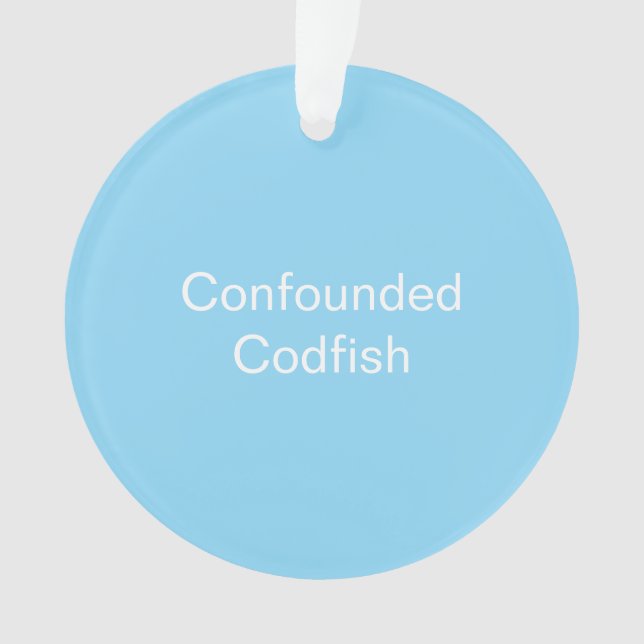 Adorno Confounded Codfish Ornament (Anverso)
