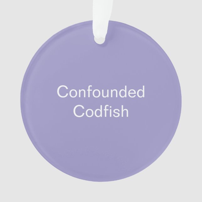 Adorno Confounded Codfish Ornament (Anverso)