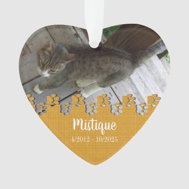 Adorno Conmemoración de mascotas adorado Keepsake (Anverso)