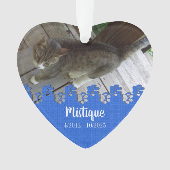 Adorno Conmemoración de mascotas adorado Keepsake (Anverso)