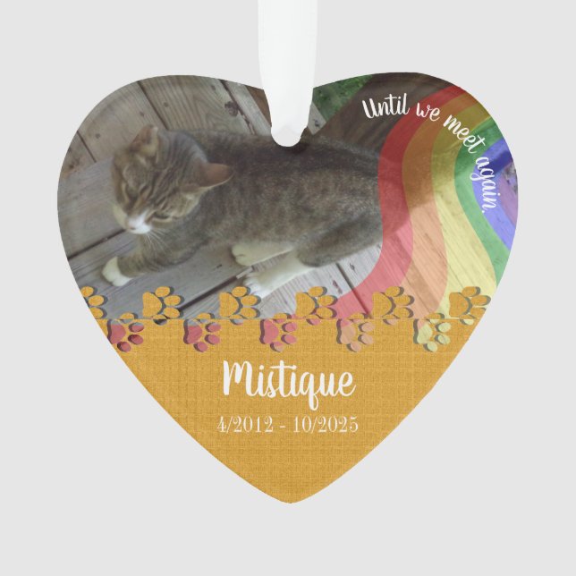 Adorno Conmemoración de mascotas adorado Keepsake (Anverso)