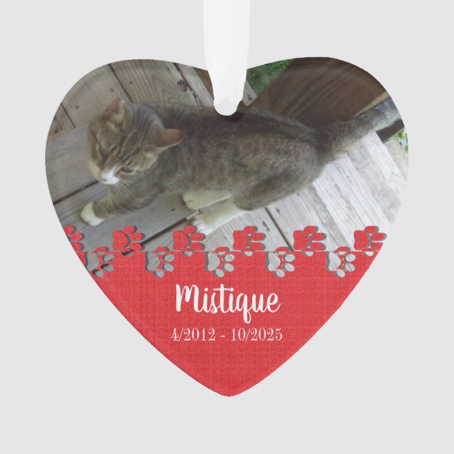 Adorno Conmemoración de mascotas adorado Keepsake (Anverso)