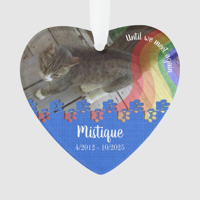 Adorno Conmemoración de mascotas adorado Keepsake (Anverso)