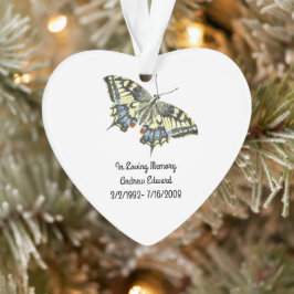 Adorno conmemorativo de mariposa personalizado