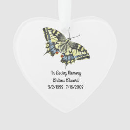 Adorno conmemorativo de mariposa personalizado