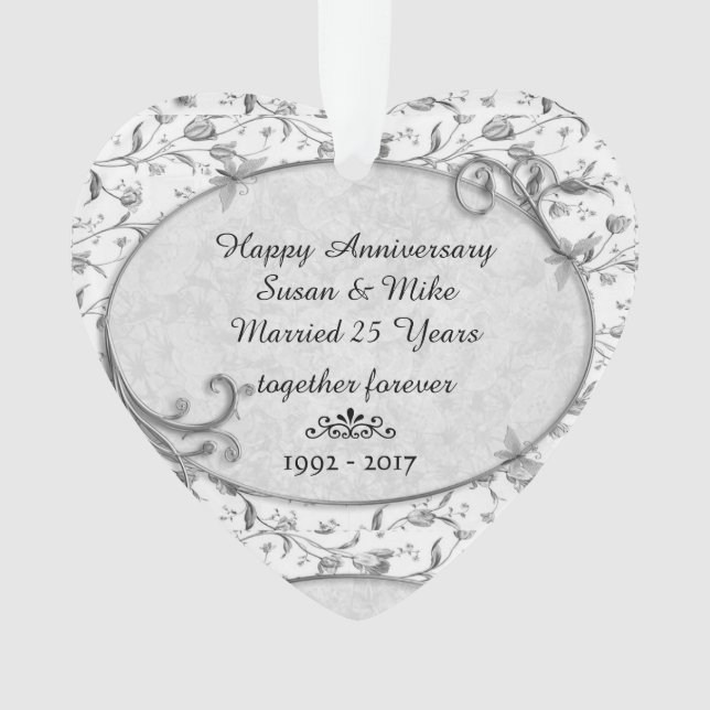 Adorno conmemorativo del 25º aniversario de boda M (Anverso)