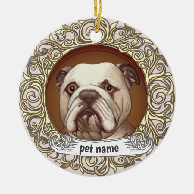 Adorno conmemorativo para amantes de Bulldog (Frente)