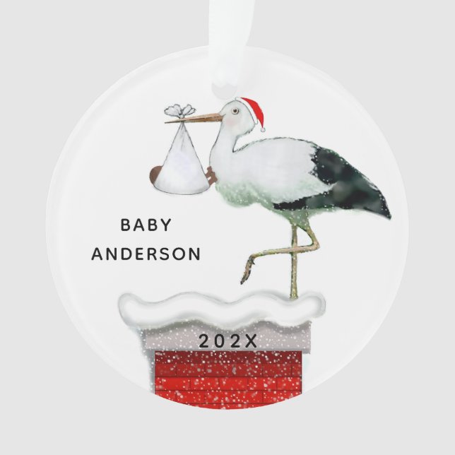 Adorno conmemorativo para bebé de diciembre (Anverso)
