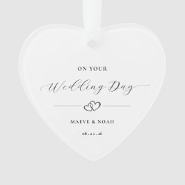 Adorno conmemorativo regalo de boda recién casados