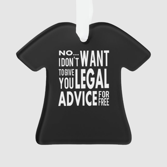 Adorno Consejo Legal Gratuito - Cita Graciosa De Abogado (Anverso)